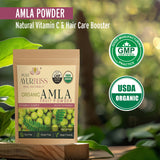 Amla Powder scoop and herb — PureAyurBliss